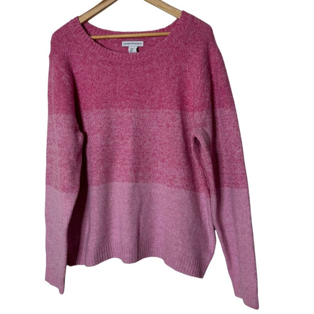 Cupcakes and Cashmere Women’s Size XL Ombre Pink Sweater